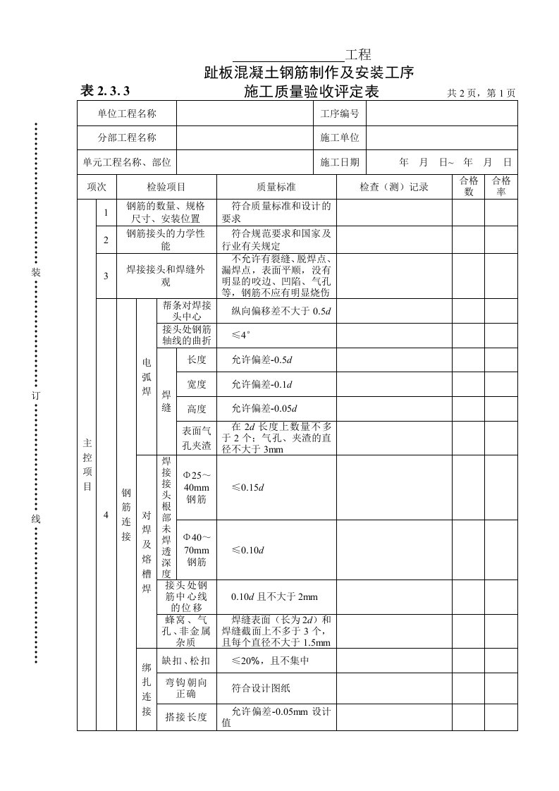 工程资料-表233