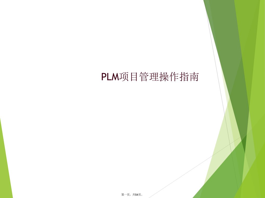 plm项目管理操作指南