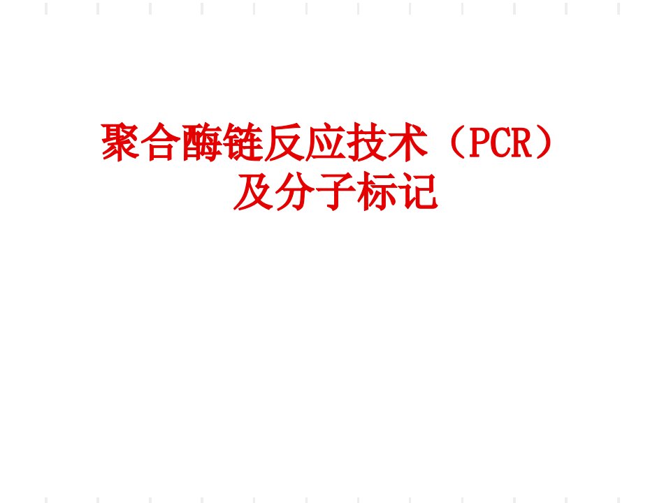 PCR分子标记ppt课件