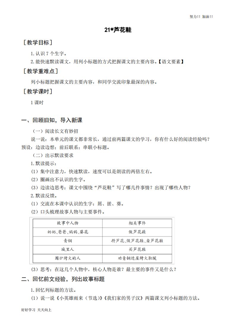 人教版部编版小学四年级语文下册