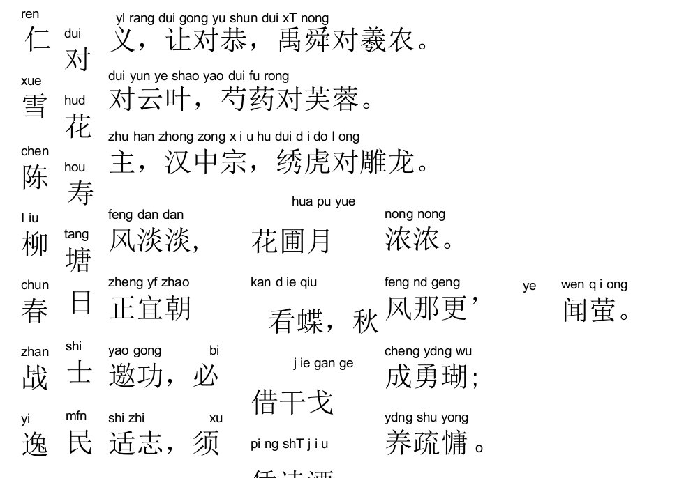 声律启蒙06.仁对义