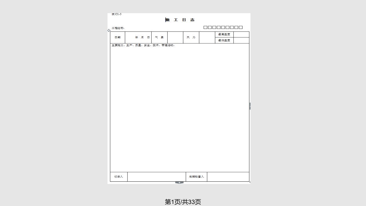 施工日志及安全日志书写PPT课件