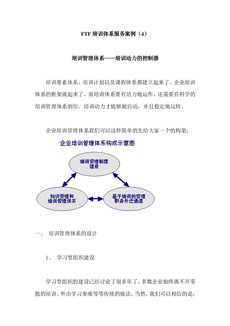 精选企业FTF培训体系课程