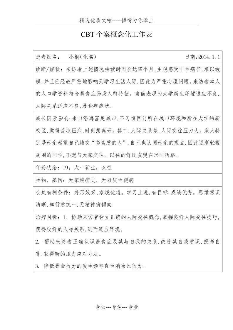 CBT个案概念化工作表(共4页)