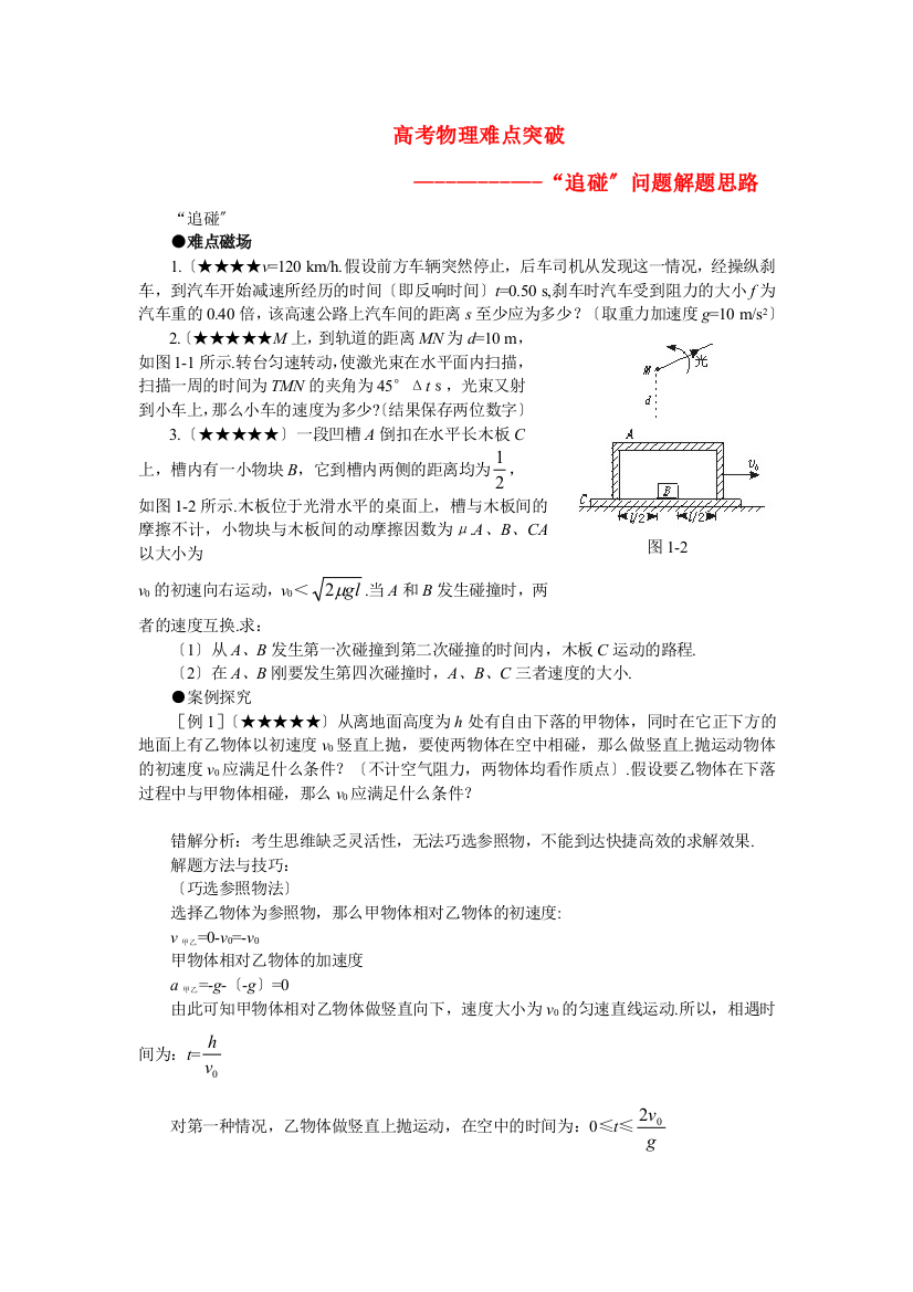 （高中物理）高考物理难点突破