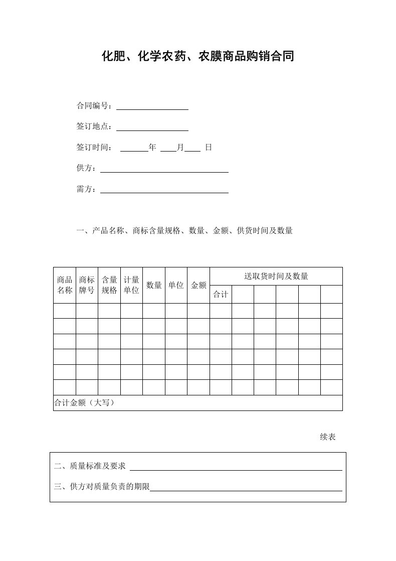 精品文档-化肥、农药商品购销合