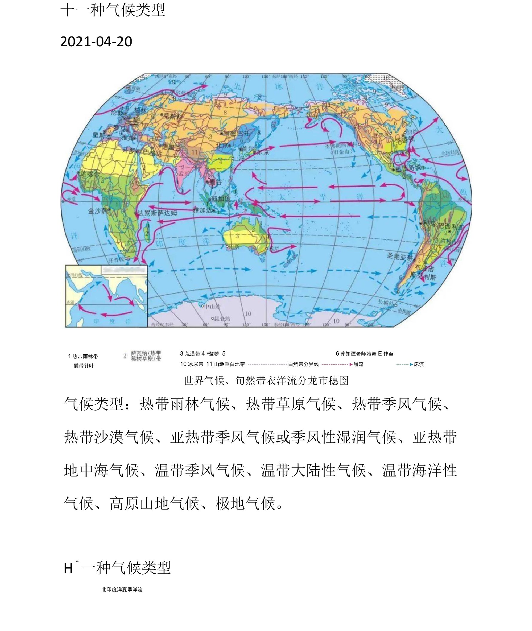 十一种气候类型