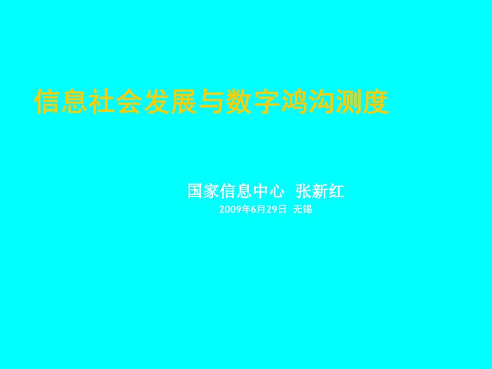 发展战略-信息社会发展与数字鸿沟测度