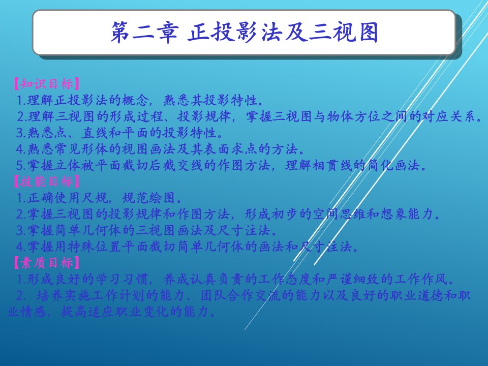 机械制图CH2正投影法及三视图课件