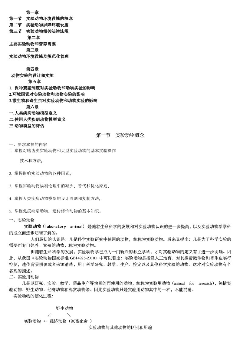 实验动物学复习资料