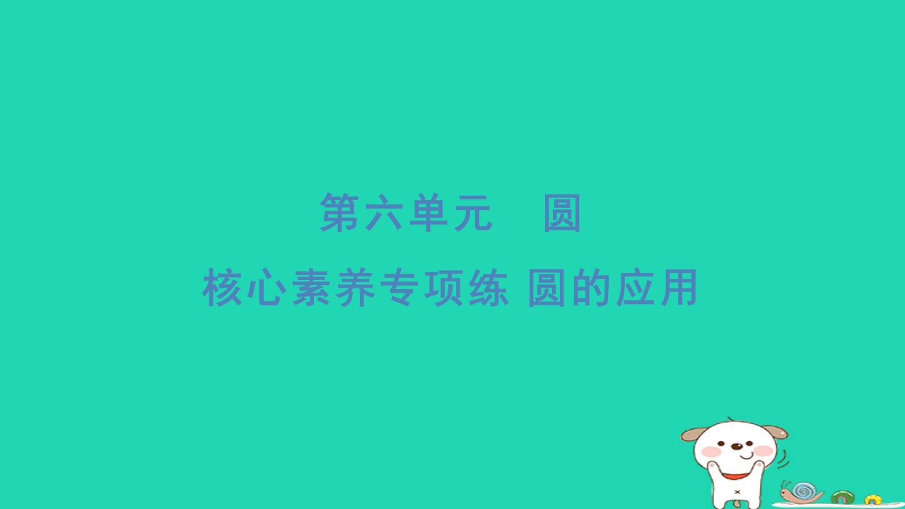 2024五年级数学下册六圆核心素养专项练圆的应用习题课件苏教版