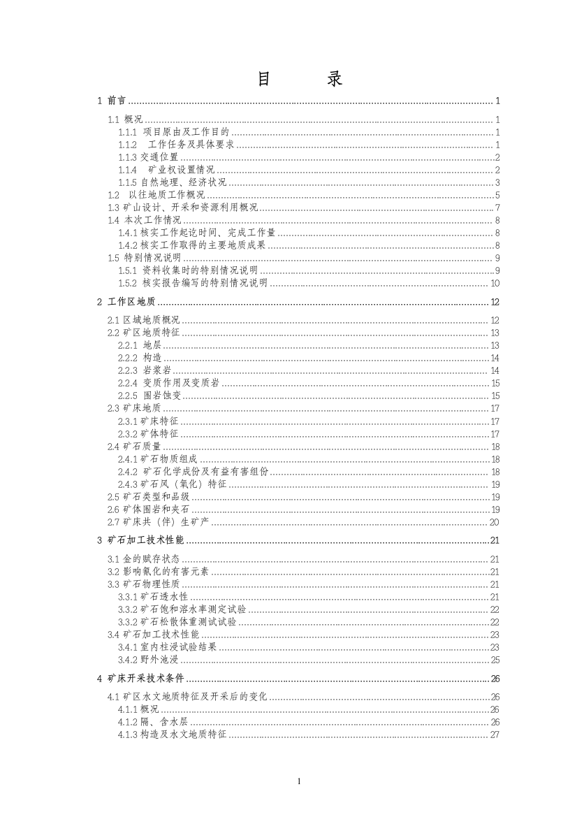 某某省某某县某某矿资源储量核实报告