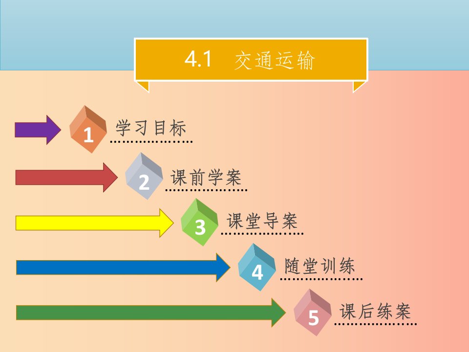 八年级地理上册4.1交通运输第2课时习题课件