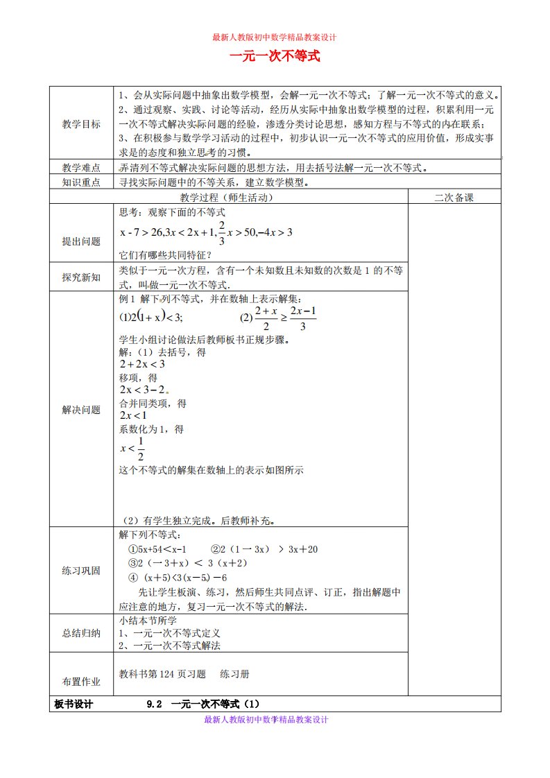 人教版初中数学七年级下册