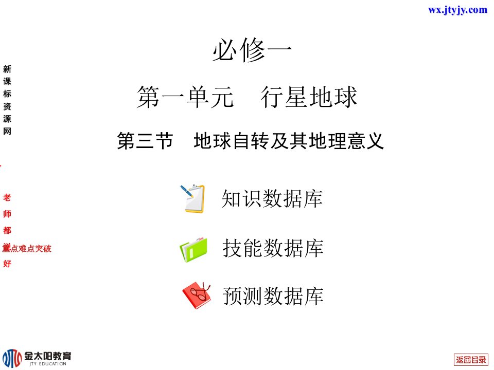 高中地理人教系列复习课件地球自及其地理意义