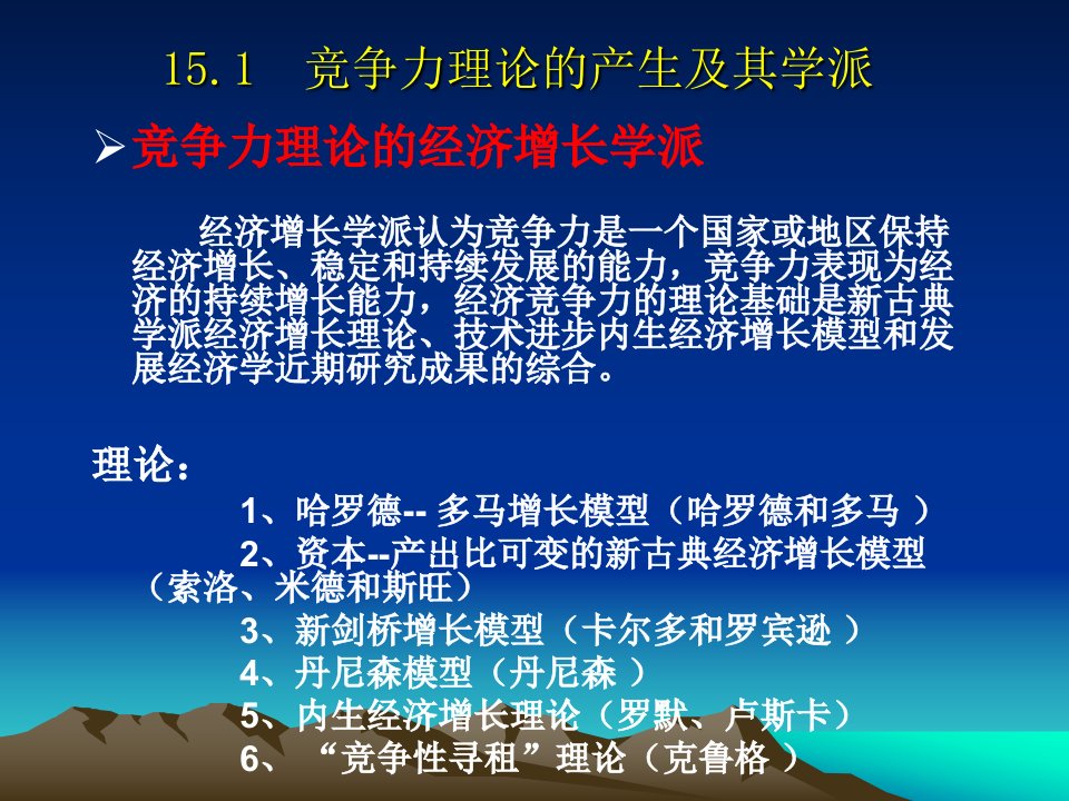 第十五章产业竞争力与企业竞争力