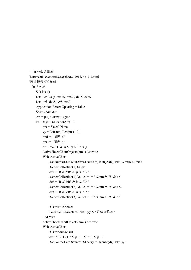 Excel-VBA-批量自动制图表实例集锦