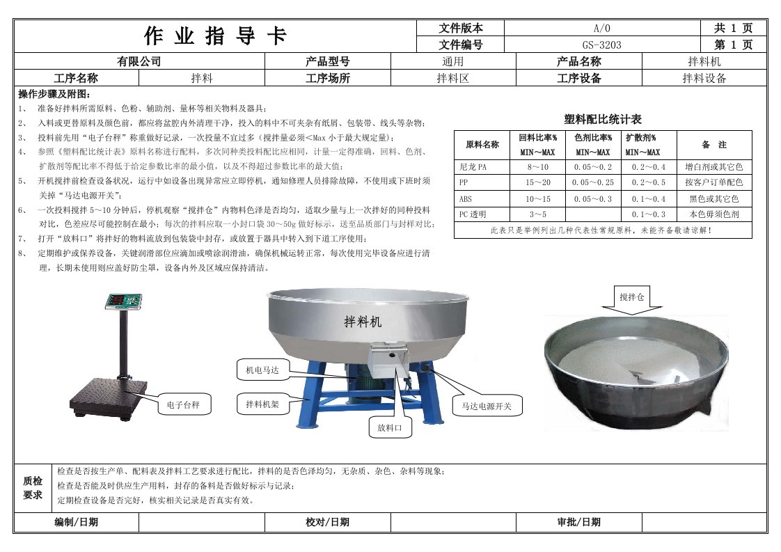 作业指导书-拌料(通用)