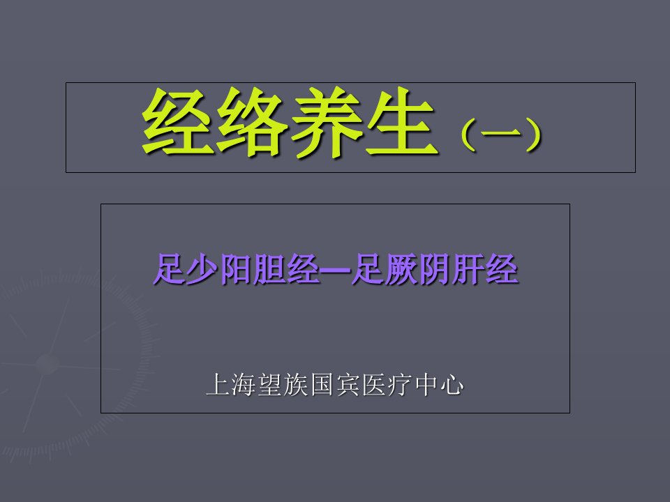 经络养生(一)足少阳胆经—足厥阴肝经PPT课件