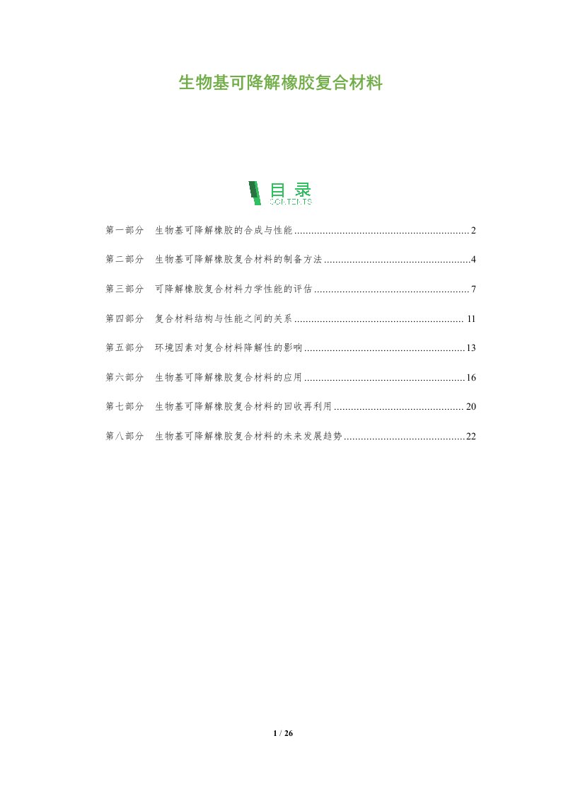 生物基可降解橡胶复合材料