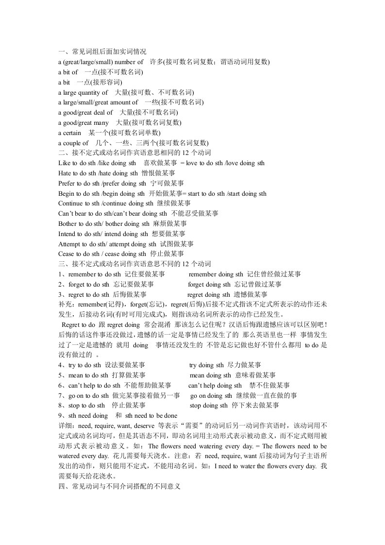 英语固定搭配固定句式整理