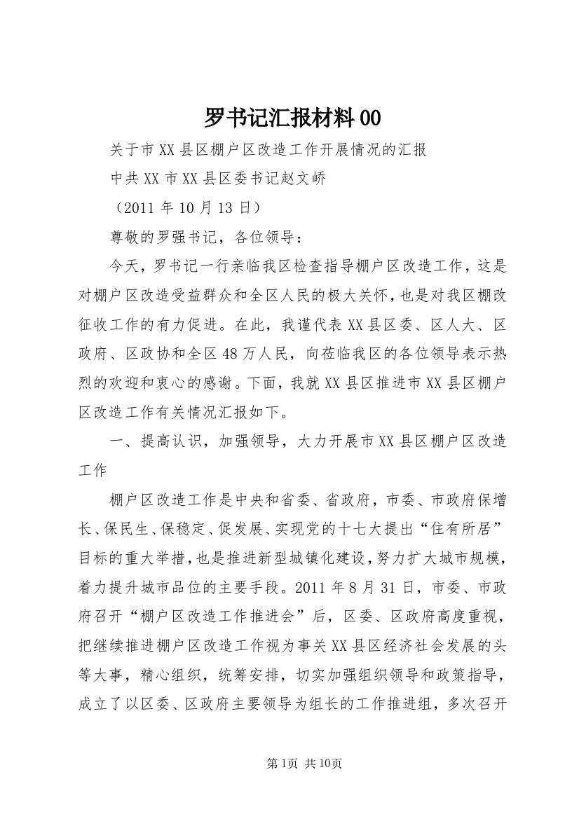 罗书记汇报材料00