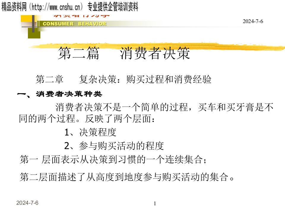 [精选]《消费者行为学——消费者决策（第二章）》