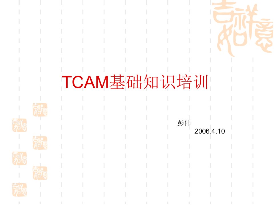 《TCAM基础知识培训》PPT课件