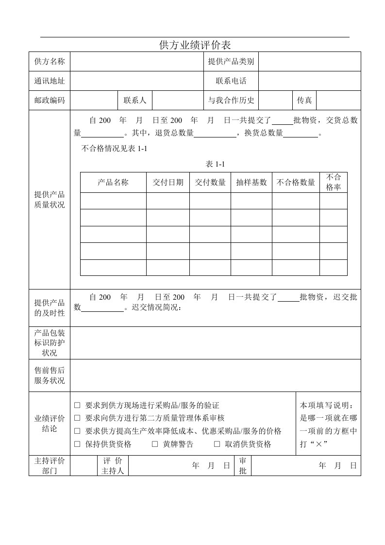 QR7.4-03供方业绩评价表