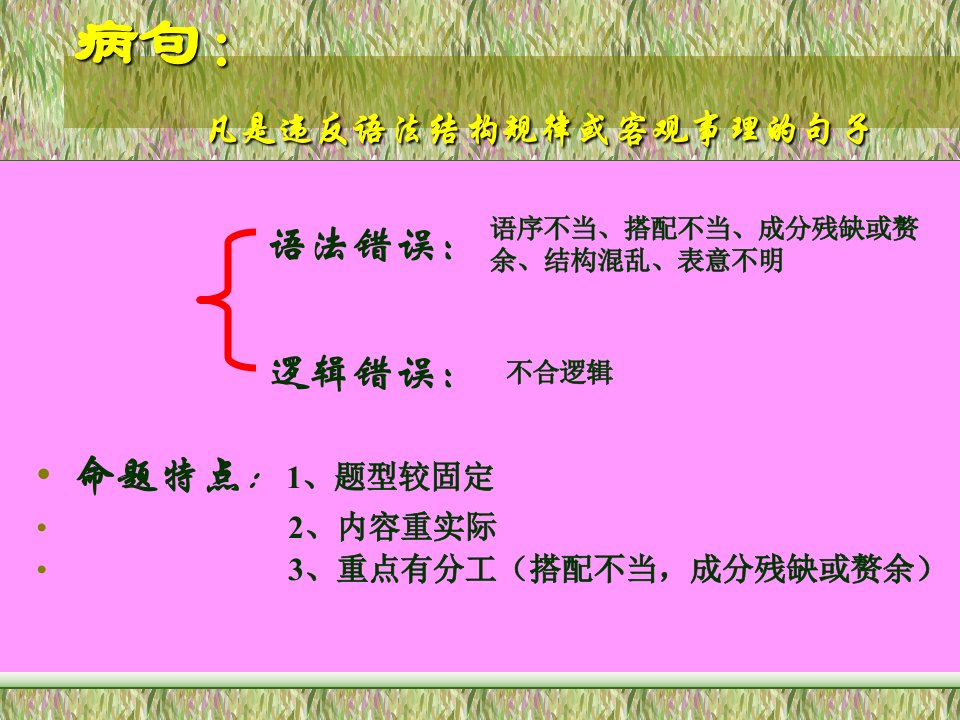 师大附中实验班二轮复习六小节