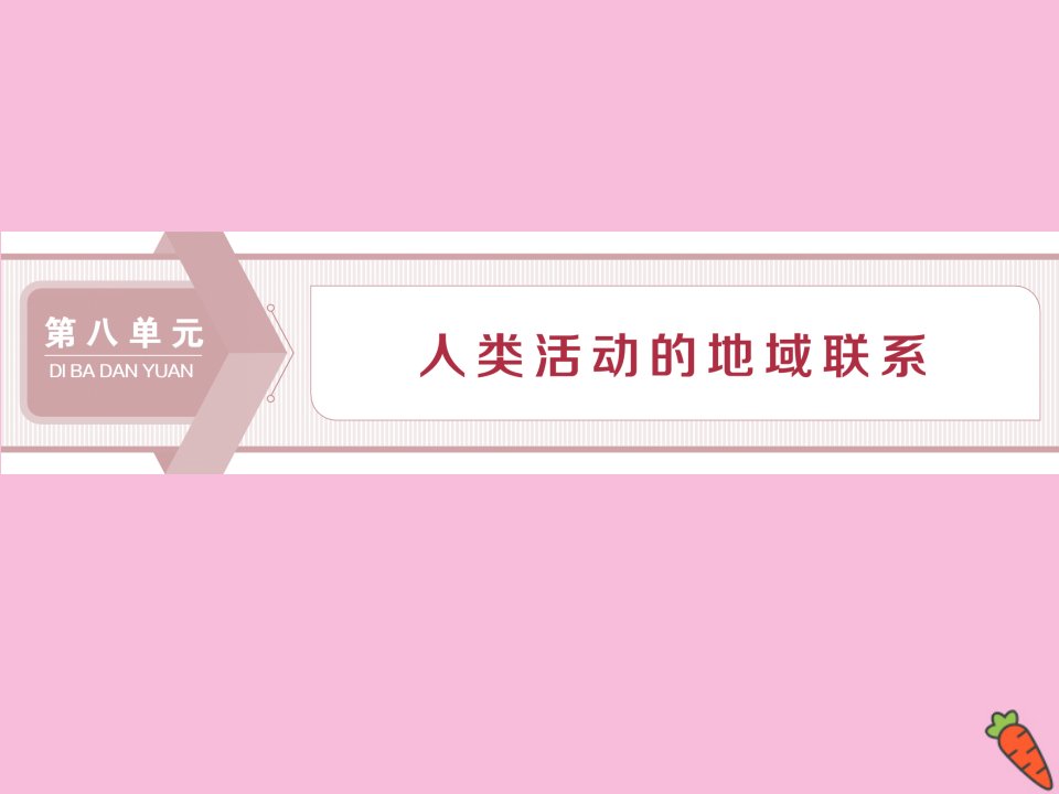 2020届高考地理总复习第八单元人类活动的地域联系第24讲人类活动地域联系的主要方式、交通运输布局ppt课件