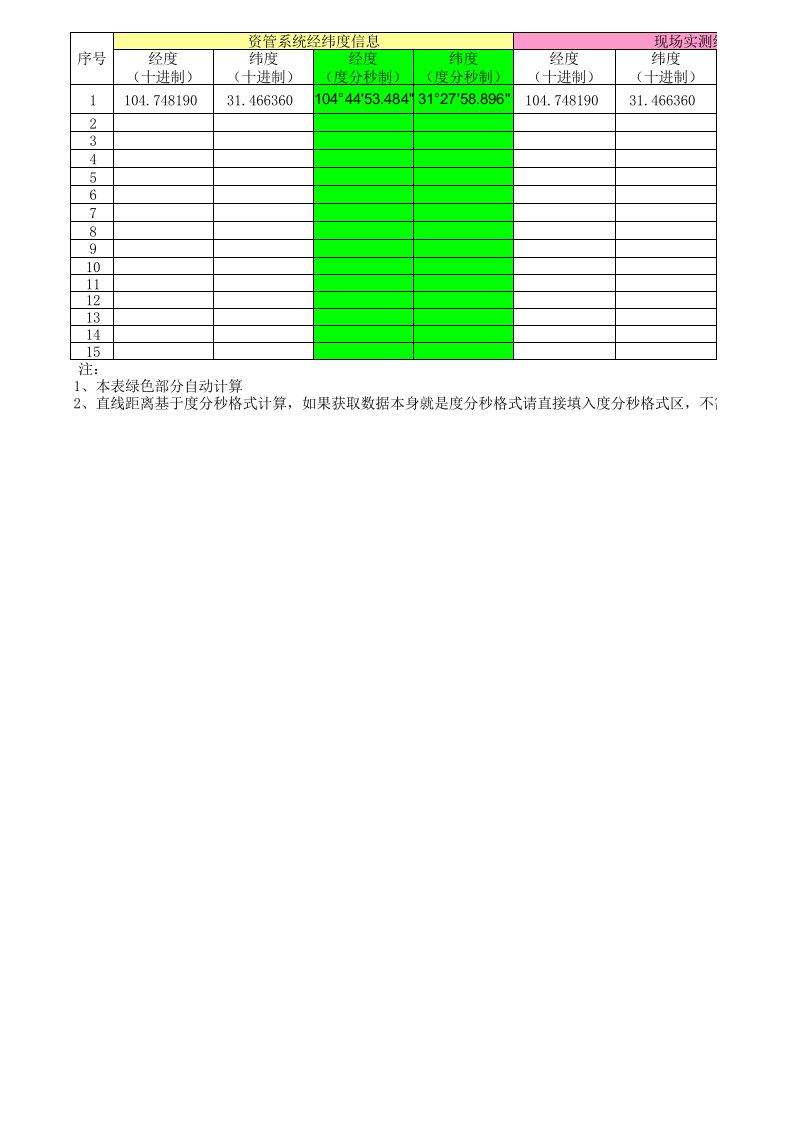 经纬度格式转换及距离计算工具