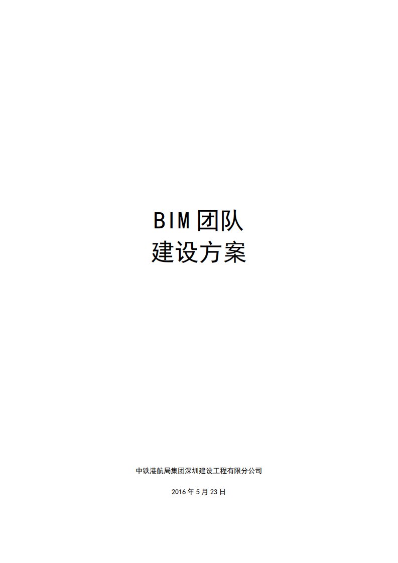 bim团队建设方案