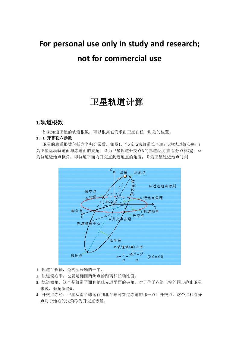 卫星轨道计