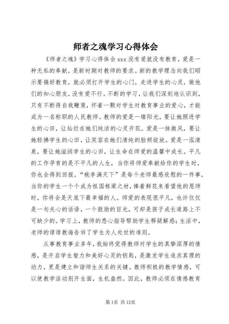 5师者之魂学习心得体会