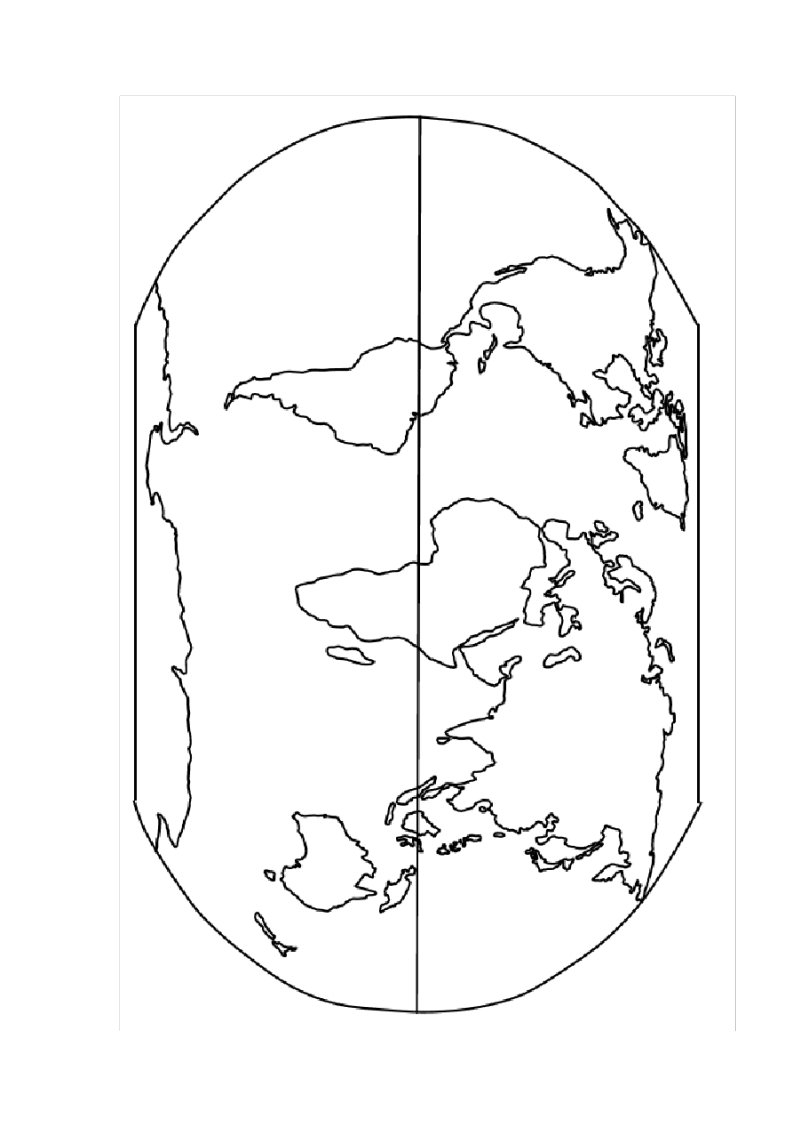 世界地图空白图(高清版)