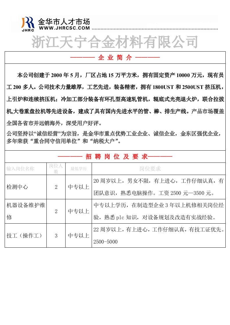 浙江天宁合金材料有限公司