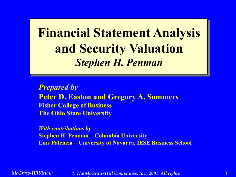 FinancialStatementAnalysisandSecurityValuation财务报表分析与安全评估