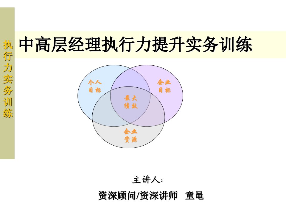 中高层经理执行力