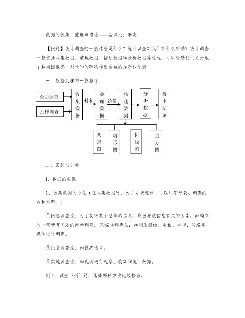 数据的收集整理描述与分析剖析