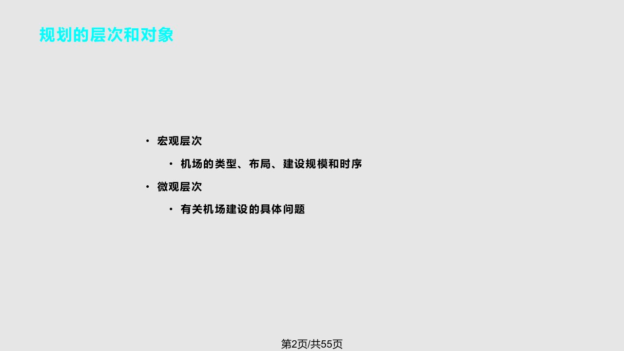 民用机场规划研究