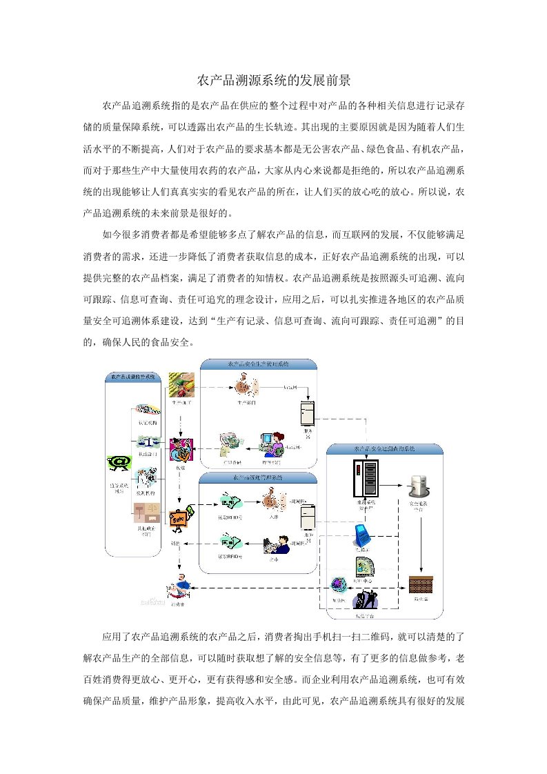 农产品溯源系统的发展前景