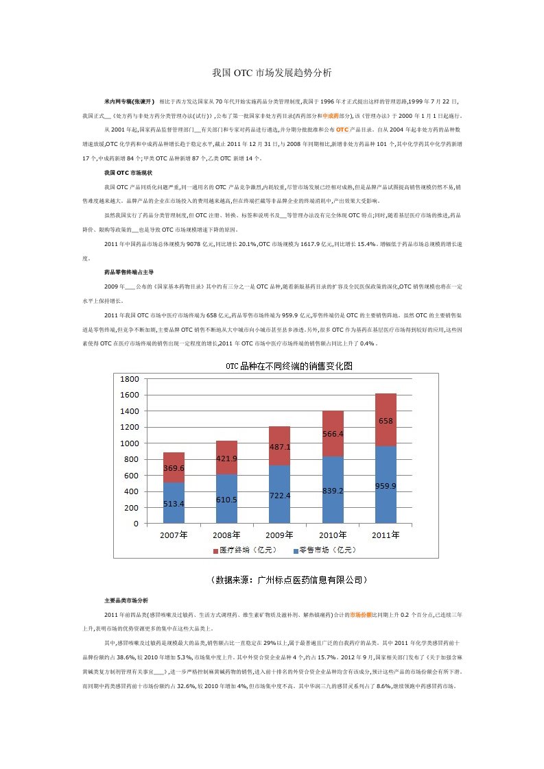 我国OTC市场发展趋势分析