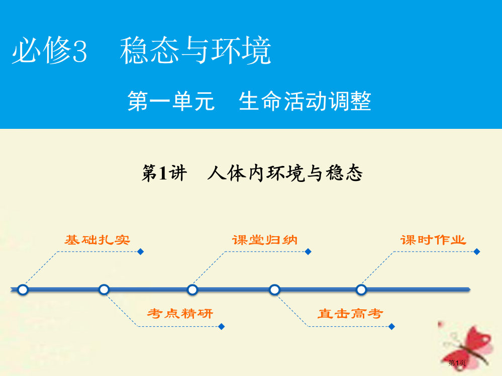 高考生物复习第1单元生命活动的调节第1讲人体的内环境与稳态必修全国公开课一等奖百校联赛示范课赛课特等