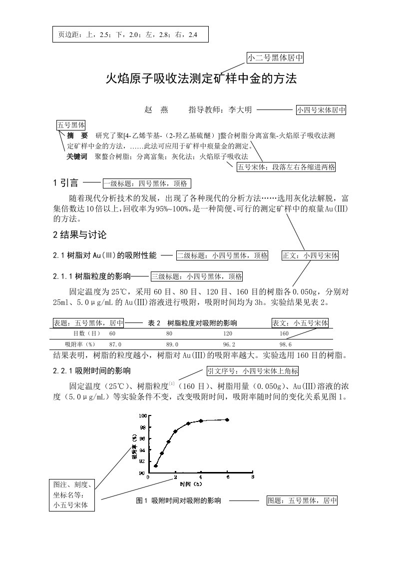 大学生一般论文格式