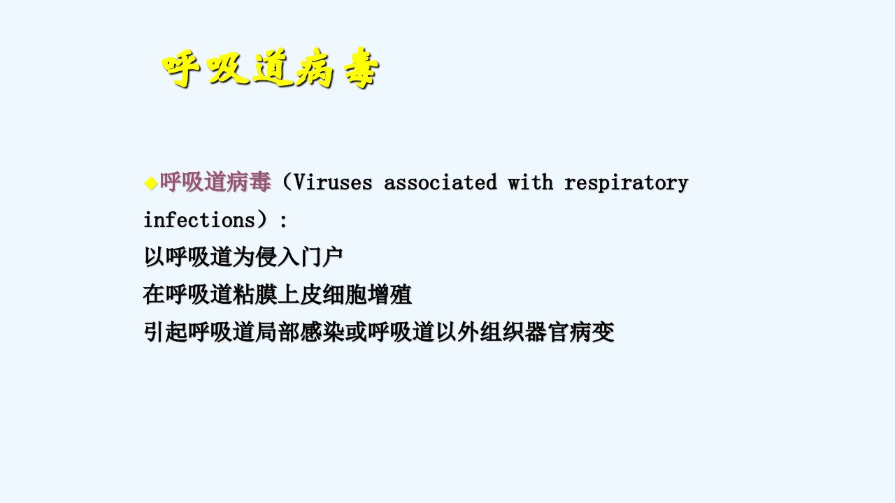 呼吸道病毒医学课件