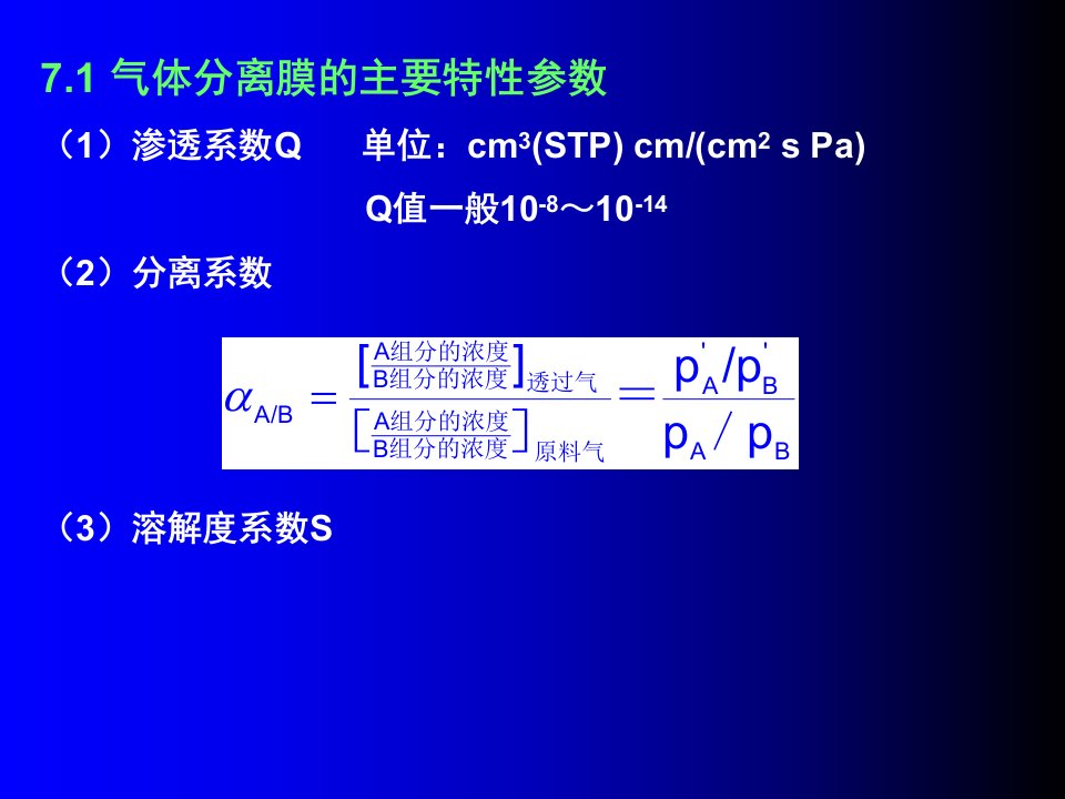 第七章气体分离膜技术ppt课件