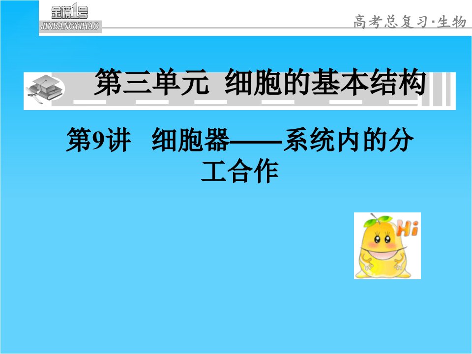 高三生物一轮复习ppt课件细胞器——系统内的分工合作新人教版必修1