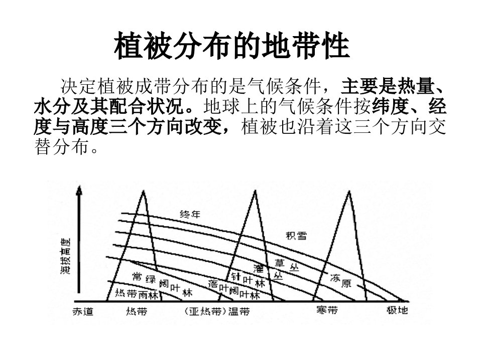 植被分布的地带