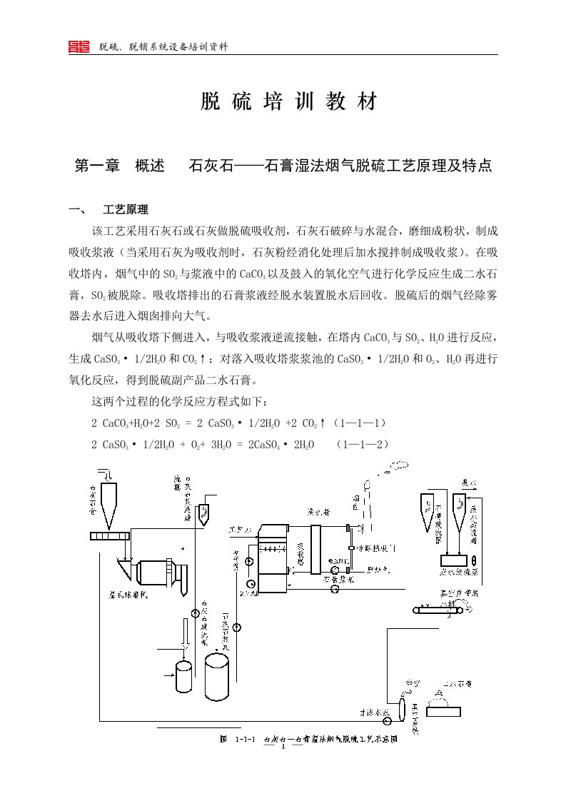 定稿脱硫、脱销系统设备（培训教材）